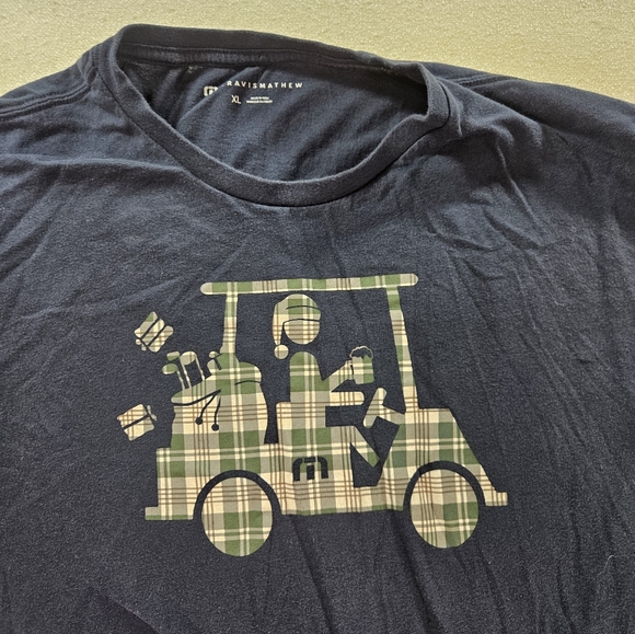 TravisMathew XL Navy Golf Cart Graphic T Shirt - Picture 3 of 5